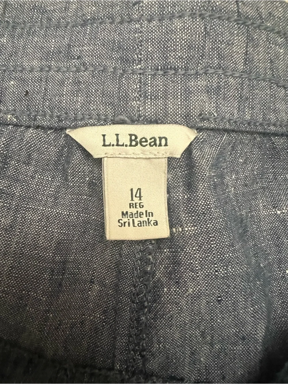 L.L.Bean Drawstring 100% Linen Beach women’s Pants Size 14